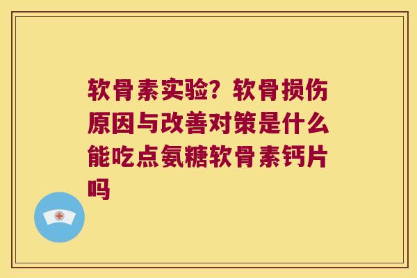软骨素实验?软骨损伤原因与改善对策是什么能吃点氨糖软骨素钙片吗 软骨素实验?软骨损伤原因与改善对策是什么能吃点氨糖软骨素钙片吗