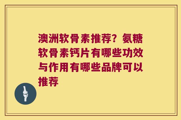 澳洲软骨素推荐?氨糖软骨素钙片有哪些功效与作用有哪些品牌可以推荐