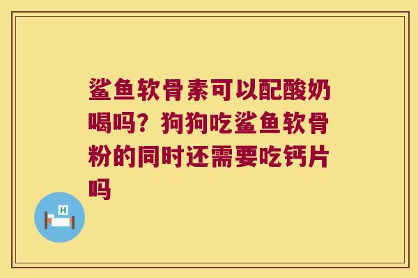 鲨鱼软骨素可以配酸奶喝吗?狗狗吃鲨鱼软骨粉的同时还需要吃钙片吗