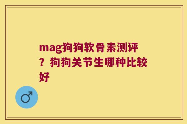 mag狗狗软骨素测评?狗狗关节生哪种比较好 mag狗狗软骨素测评?狗狗关节生哪种比较好