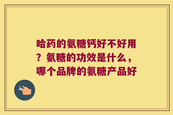 哈药的氨糖钙好不好用?氨糖的功效是什么,哪个品牌的氨糖产品好