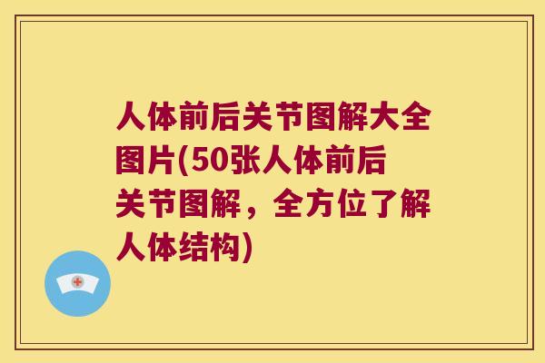 人体前后关节图解大全图片(50张人体前后关节图解,全方位了解人体结构) 人体前后关节图解大全图片(50张人体前后关节图解,全方位了解人体结构)