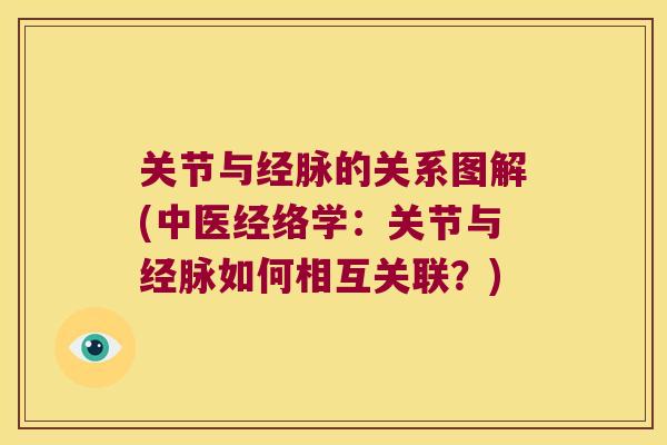 关节与经脉的关系图解(中医经络学:关节与经脉如何相互关联?) 关节与经脉的关系图解(中医经络学:关节与经脉如何相互关联?)