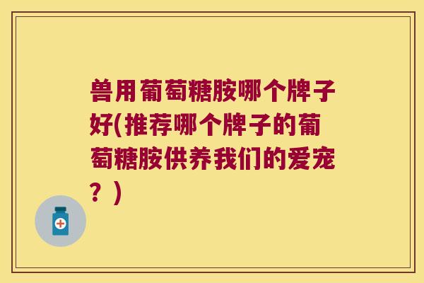 兽用葡萄糖胺哪个牌子好(推荐哪个牌子的葡萄糖胺供养我们的爱宠?)
