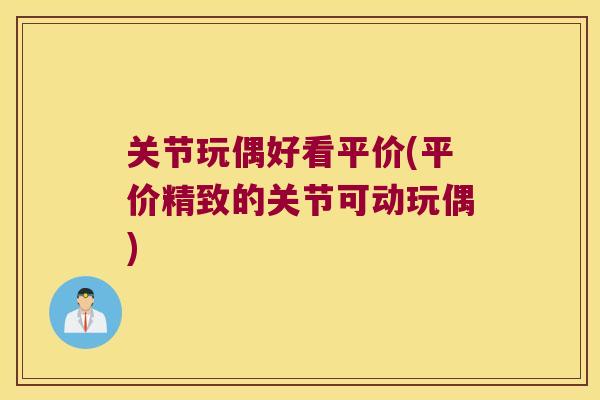 关节玩偶好看平价(平价精致的关节可动玩偶)