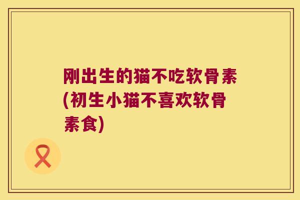 刚出生的猫不吃软骨素(初生小猫不喜欢软骨素食)