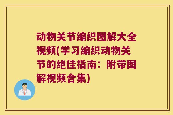 动物关节编织图解大全视频(学习编织动物关节的绝佳指南:附带图解视频合集) 动物关节编织图解大全视频(学习编织动物关节的绝佳指南:附带图解视频合集)
