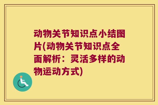 动物关节知识点小结图片(动物关节知识点全面解析:灵活多样的动物运动方式)