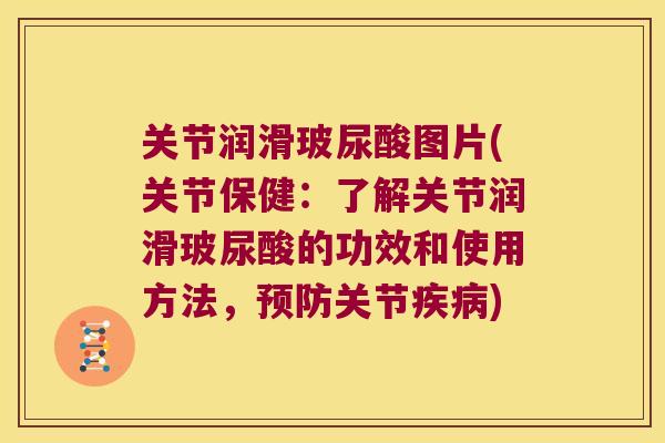 关节润滑玻尿酸图片(关节保健：了解关节润滑玻尿酸的功效和使用方法，预防关节疾病)