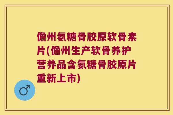 儋州氨糖骨胶原软骨素片(儋州生产软骨养护营养品含氨糖骨胶原片重新上市)