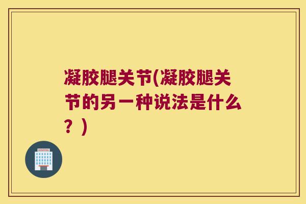 凝胶腿关节(凝胶腿关节的另一种说法是什么？)