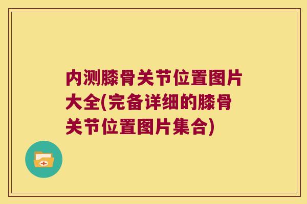 内测膝骨关节位置图片大全(完备详细的膝骨关节位置图片集合)