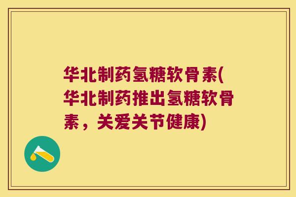 华北制药氢糖软骨素(华北制药推出氢糖软骨素,关爱关节健康)