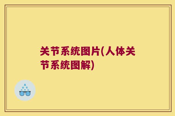 关节系统图片(人体关节系统图解)