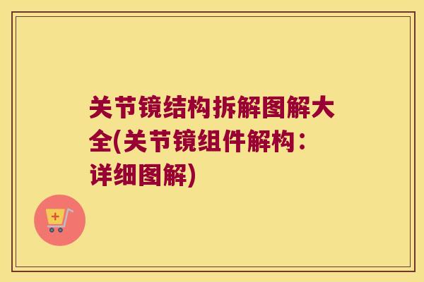 关节镜结构拆解图解大全(关节镜组件解构:详细图解)