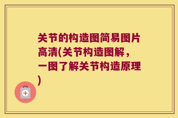 关节的构造图简易图片高清(关节构造图解,一图了解关节构造原理)