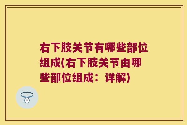 右下肢关节有哪些部位组成(右下肢关节由哪些部位组成:详解)