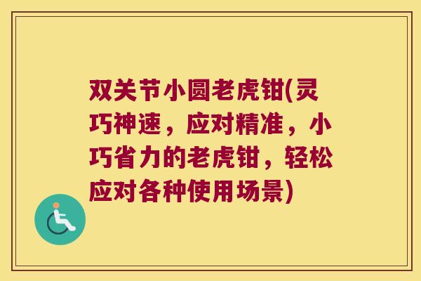 双关节小圆老虎钳(灵巧神速,应对精准,小巧省力的老虎钳,轻松应对各种使用场景) 双关节小圆老虎钳(灵巧神速,应对精准,小巧省力的老虎钳,轻松应对各种使用场景)