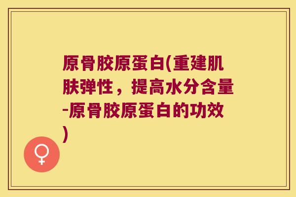 原骨胶原蛋白(重建肌肤弹性,提高水分含量-原骨胶原蛋白的功效)