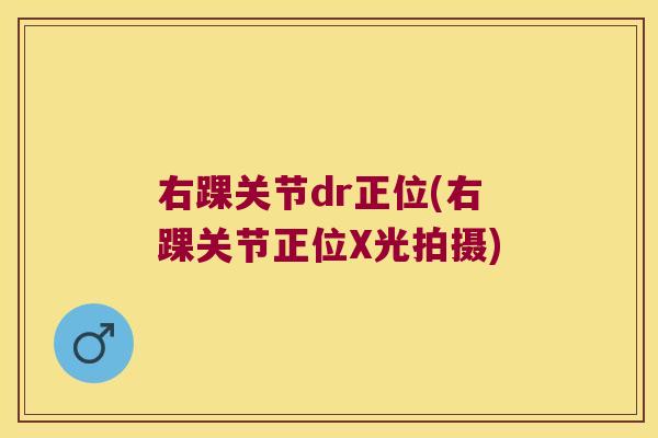 右踝关节dr正位(右踝关节正位X光拍摄)