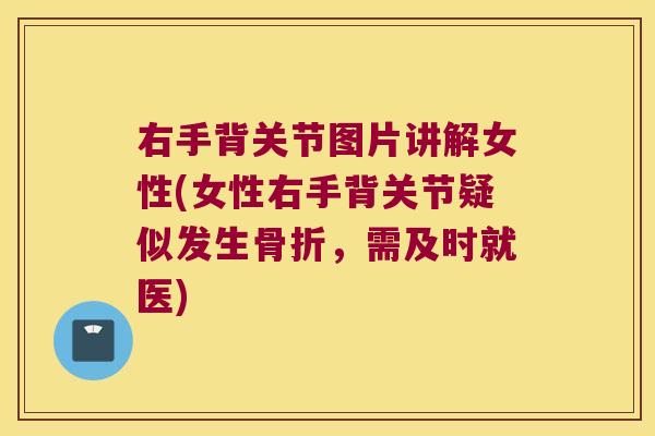 右手背关节图片讲解女性(女性右手背关节疑似发生,需及时就医) 右手背关节图片讲解女性(女性右手背关节疑似发生,需及时就医)
