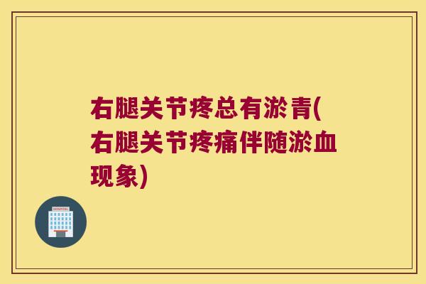 右腿关节疼总有淤青(右腿关节疼痛伴随淤血现象)