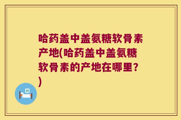 哈药盖中盖氨糖软骨素产地(哈药盖中盖氨糖软骨素的产地在哪里?)