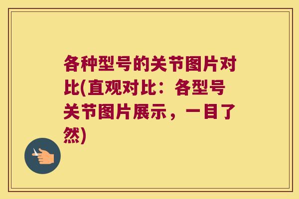 各种型号的关节图片对比(直观对比:各型号关节图片展示,一目了然)