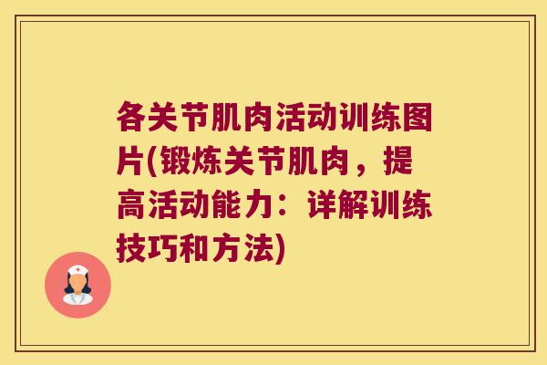 各关节肌肉活动训练图片(锻炼关节肌肉，提高活动能力：详解训练技巧和方法)