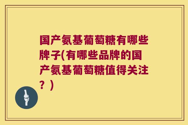 国产氨基葡萄糖有哪些牌子(有哪些品牌的国产氨基葡萄糖值得关注?)