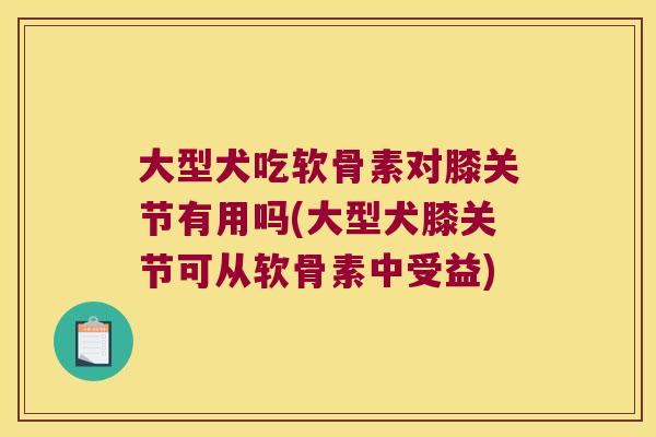 大型犬吃软骨素对膝关节有用吗(大型犬膝关节可从软骨素中受益)
