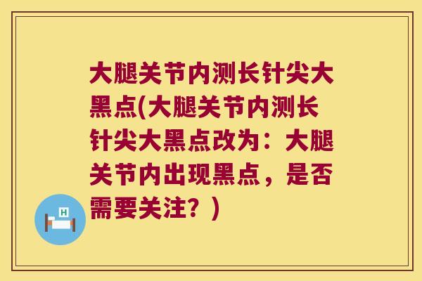 大腿关节内测长针尖大黑点(大腿关节内测长针尖大黑点改为:大腿关节内出现黑点,是否需要关注?)