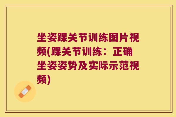 坐姿踝关节训练图片视频(踝关节训练:正确坐姿姿势及实际示范视频)