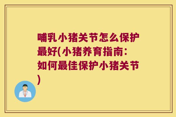 哺乳小猪关节怎么保护最好(小猪养育指南:如何最佳保护小猪关节)