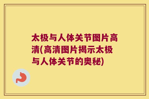 太极与人体关节图片高清(高清图片揭示太极与人体关节的奥秘)