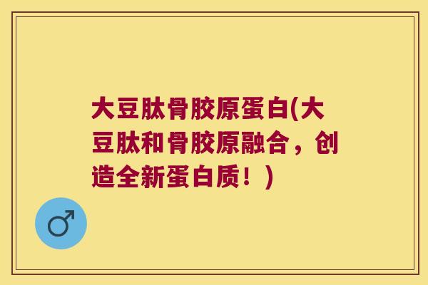 大豆肽骨胶原蛋白(大豆肽和骨胶原融合,创造全新蛋白质!)