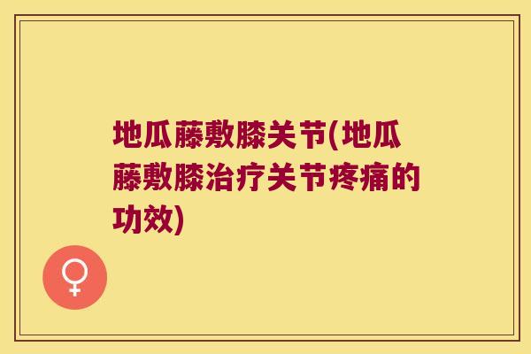 地瓜藤敷膝关节(地瓜藤敷膝治疗关节疼痛的功效)