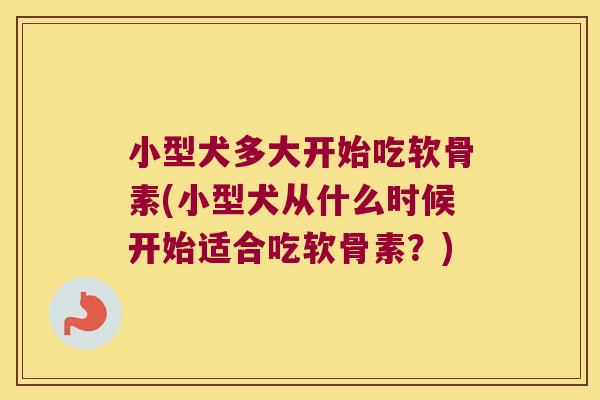 小型犬多大开始吃软骨素(小型犬从什么时候开始适合吃软骨素?)