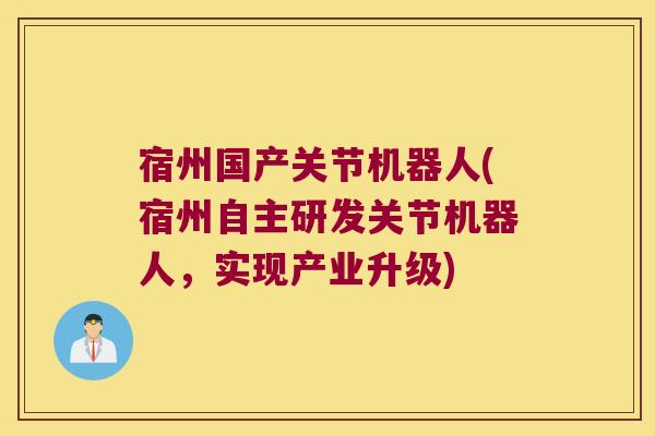 宿州国产关节机器人(宿州自主研发关节机器人,实现产业升级)