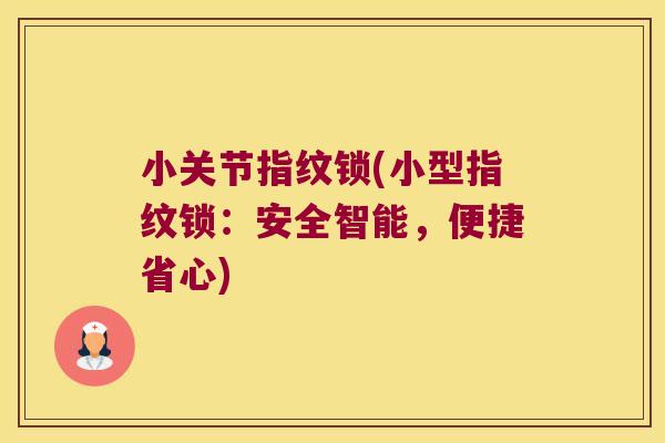 小关节指纹锁(小型指纹锁:安全智能,便捷省心)