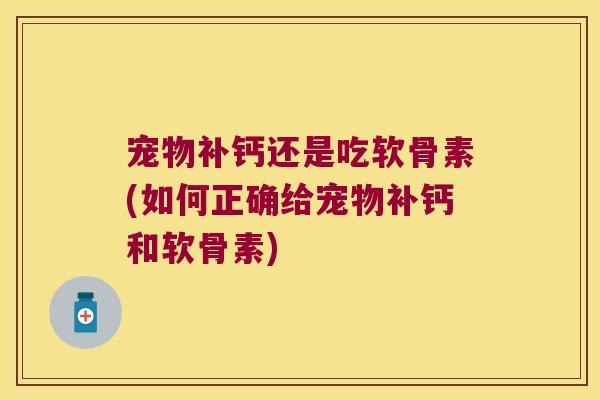 宠物补钙还是吃软骨素(如何正确给宠物补钙和软骨素)