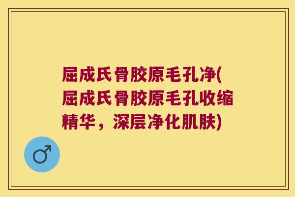 屈成氏骨胶原毛孔净(屈成氏骨胶原毛孔收缩精华,深层净化肌肤)