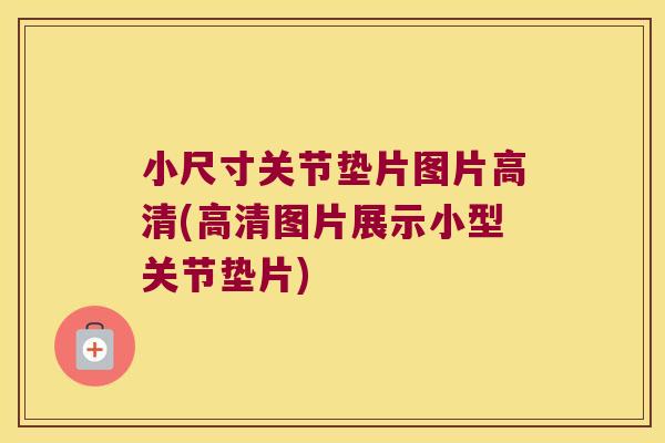 小尺寸关节垫片图片高清(高清图片展示小型关节垫片)