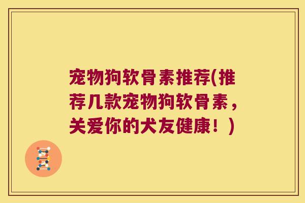 宠物狗软骨素推荐(推荐几款宠物狗软骨素,关爱你的犬友健康!)