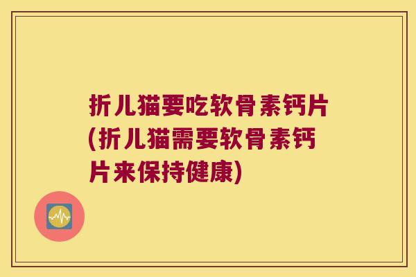 折儿猫要吃软骨素钙片(折儿猫需要软骨素钙片来保持健康)