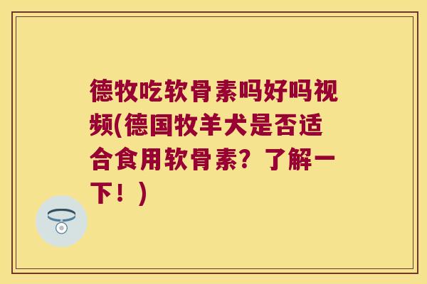 德牧吃软骨素吗好吗视频(德国牧羊犬是否适合食用软骨素?了解一下!)