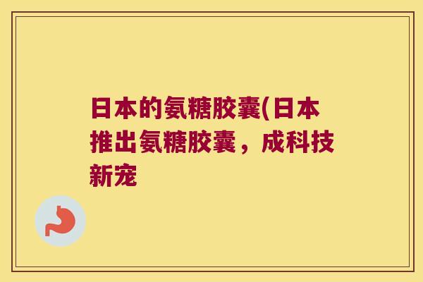 日本的氨糖胶囊(日本推出氨糖胶囊,成科技新宠