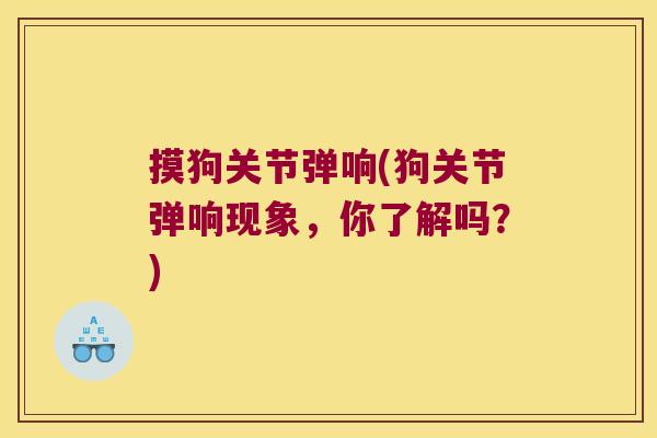 摸狗关节弹响(狗关节弹响现象,你了解吗?)