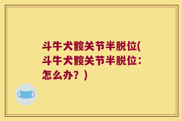 斗牛犬髋关节半脱位(斗牛犬髋关节半脱位:怎么办?)