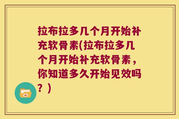 拉布拉多几个月开始补充软骨素(拉布拉多几个月开始补充软骨素,你知道多久开始见效吗?)